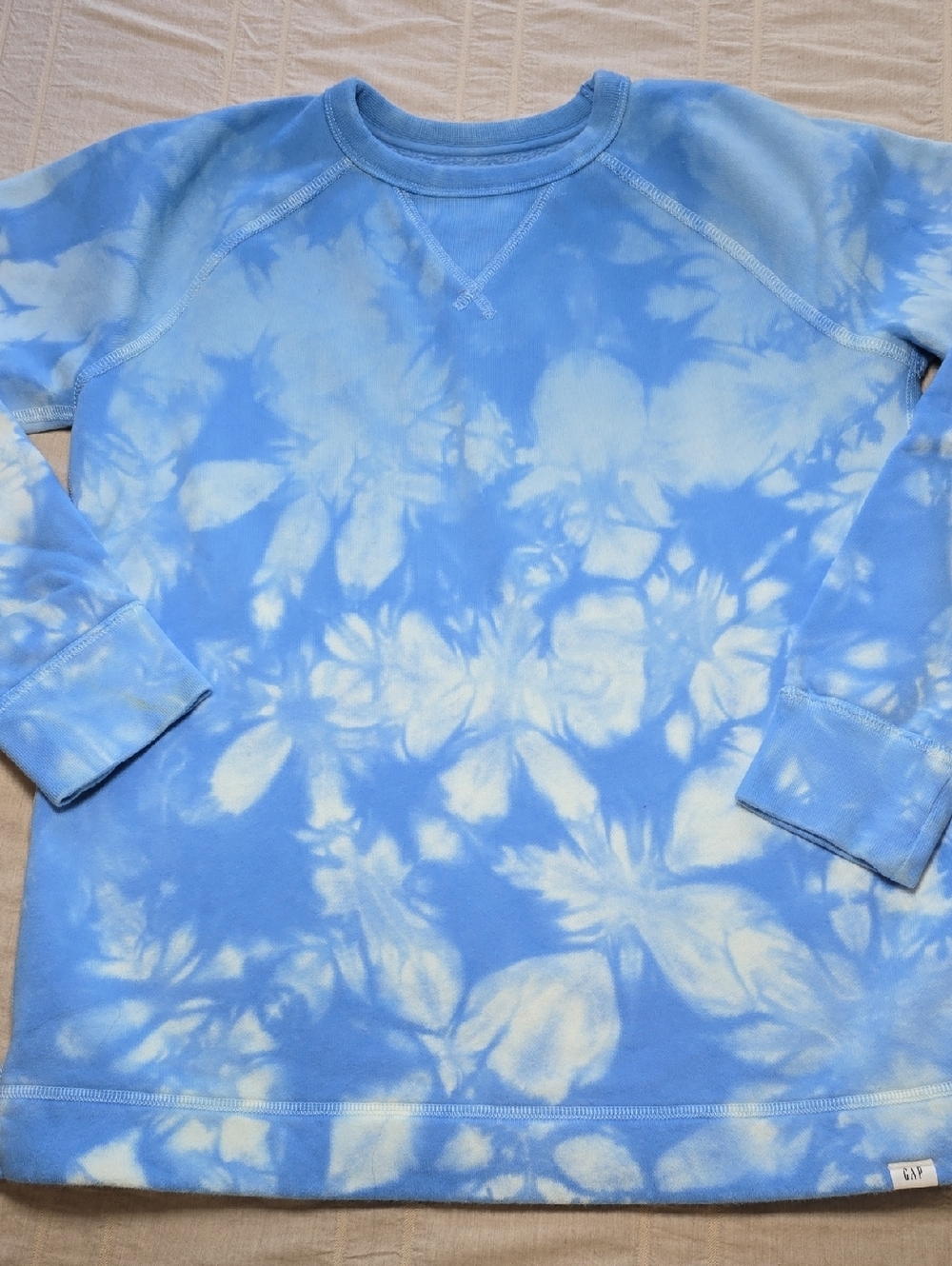 GAP Kids Blue & White Tie-Dye Sweatshirt Size XL (12)